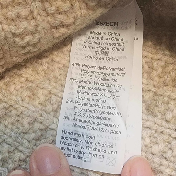 Madewell Chunky Turtleneck Sweater - XS - Wool Blend - Tan - Picture 4 of 6